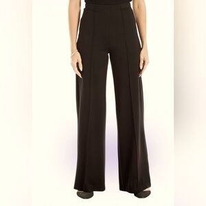 Max Studio Black Pintuck Wide Legs pleated dressy trousers size M